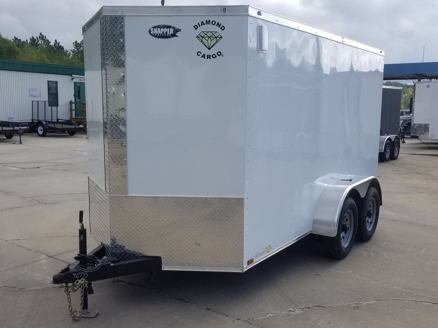 Diamond Cargo 6x12 TA Trailer - White, Ramp, Side Door, Extra Height - Image 3