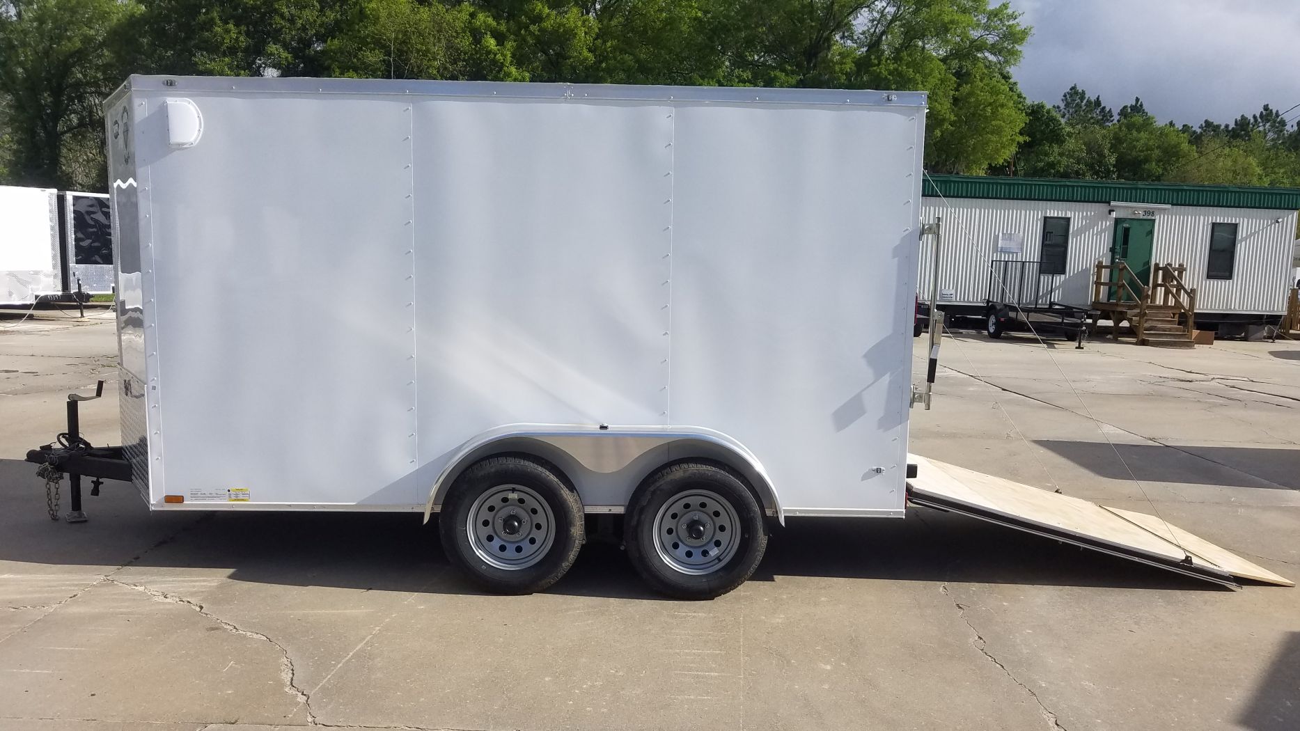 Diamond Cargo 6x12 TA Trailer - White, Ramp, Side Door, Extra Height - Image 4