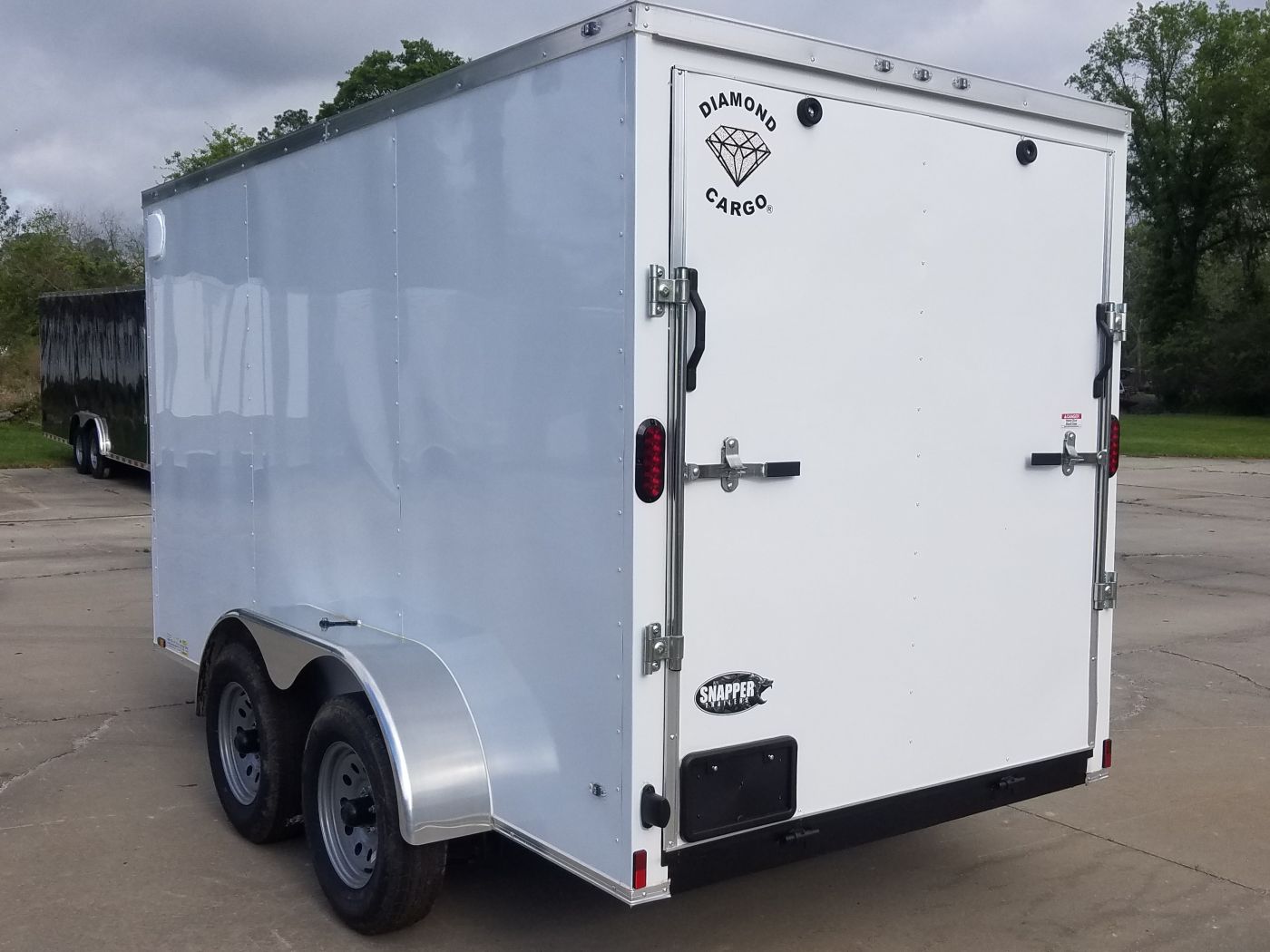 Diamond Cargo 6x12 TA Trailer - White, Ramp, Side Door, Extra Height - Image 7