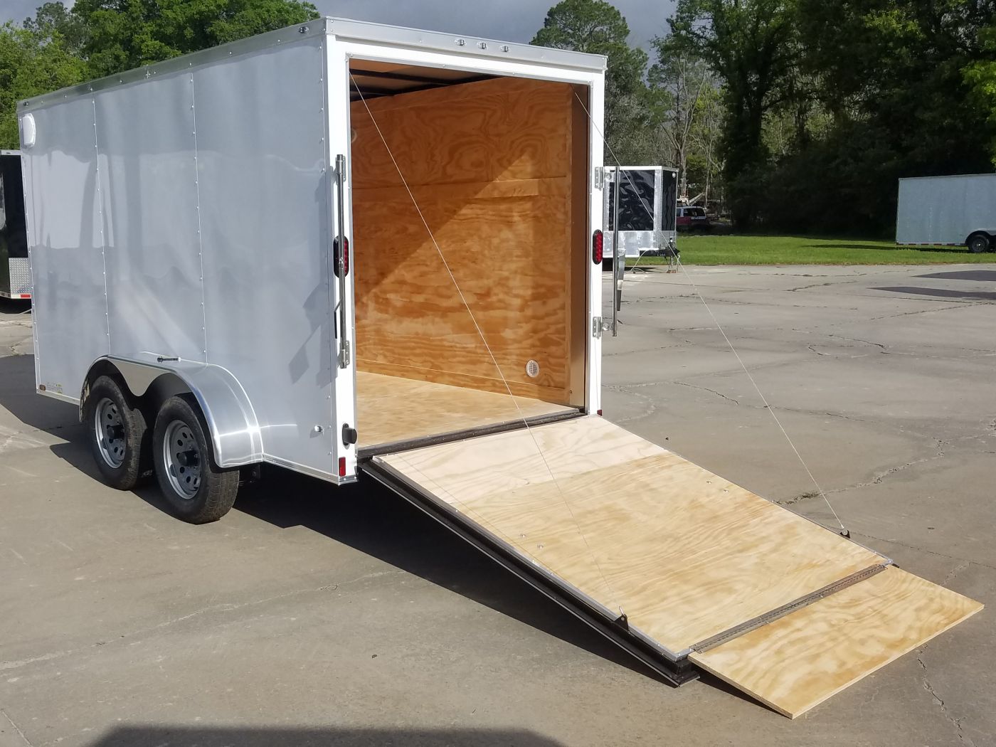 Diamond Cargo 6x12 TA Trailer - White, Ramp, Side Door, Extra Height - Image 6