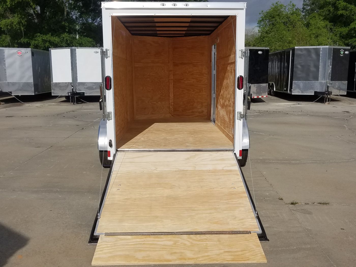 Diamond Cargo 6x12 TA Trailer - White, Ramp, Side Door, Extra Height - Image 8