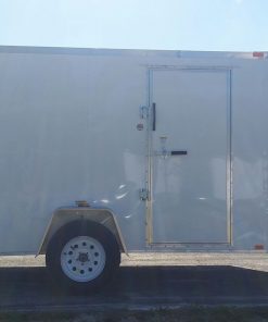 6x10 SA Trailer - White, Ramp, Side Door, Extra Height