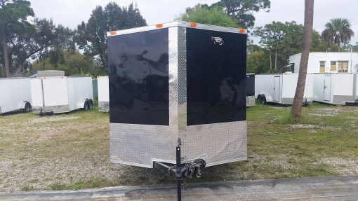 7x14 TA Trailer - Black, Ramp, Side Door, Extra Height