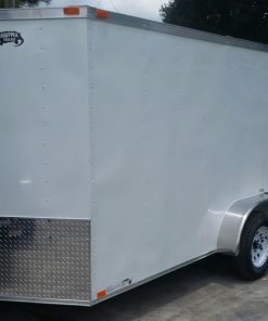 7x14 TA Trailer - White, Ramp, Side Door, Extra Height
