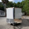 7x16 TA Trailer - White, Double Doors, Side Door, Extra Height