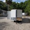 7x16 TA Trailer - White, Double Doors, Side Door, Extra Height