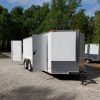 7x16 TA Trailer - White, Double Doors, Side Door, Extra Height