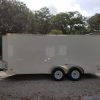 7x16 TA Trailer - White, Double Doors, Side Door, Extra Height