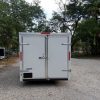 7x16 TA Trailer - White, Double Doors, Side Door, Extra Height