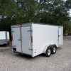 7x16 TA Trailer - White, Double Doors, Side Door, Extra Height