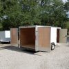 7x16 TA Trailer - White, Double Doors, Side Door, Extra Height