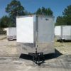 7x16 TA Trailer - White, Ramp, Side Door, Extra Height