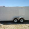 7x16 TA Trailer - White, Ramp, Side Door, Extra Height