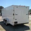 7x16 TA Trailer - White, Ramp, Side Door, Extra Height