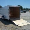 7x16 TA Trailer - White, Ramp, Side Door, Extra Height