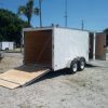 7x16 TA Trailer - White, Ramp, Side Door, Extra Height