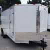 7x18 TA Trailer - White, Ramp, Side Door, Extra Height