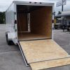 7x18 TA Trailer - White, Ramp, Side Door, Extra Height