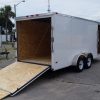 7x18 TA Trailer - White, Ramp, Side Door, Extra Height