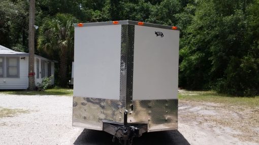 7x20 TA Trailer - White, Ramp, Side Door, Extra Height