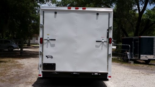 7x20 TA Trailer - White, Ramp, Side Door, Extra Height