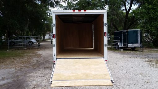 7x20 TA Trailer - White, Ramp, Side Door, Extra Height