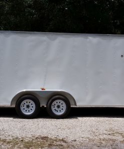 7x20 TA Trailer - White, Ramp, Side Door, Extra Height