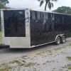 8.5x20 TA Trailer - Black, Double Barn Doors, Side Door, D-Rings