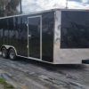 8.5x20 TA Trailer - Black, Double Barn Doors, Side Door, D-Rings