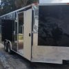 8.5x20 TA Trailer - Black, Double Barn Doors, Side Door, D-Rings