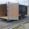 8.5x20 TA Trailer - Black, Double Barn Doors, Side Door, D-Rings