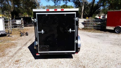 5x10 SA Trailer - Black, Ramp, Side Door