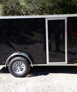 5x10 SA Trailer - Black, Ramp, Side Door