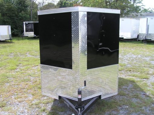 5x10 SA Trailer - Black, Ramp, Side Door, Roof Vent