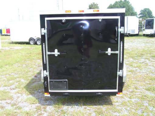 5x10 SA Trailer - Black, Ramp, Side Door, Roof Vent