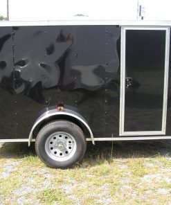 5x10 SA Trailer - Black, Ramp, Side Door, Roof Vent