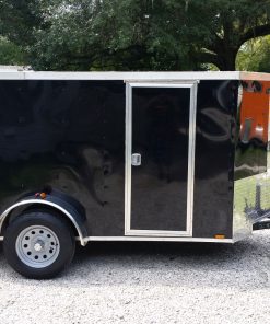 5x10 SA Trailer - Black, Ramp, Side Door, Side Vents