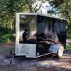 5x10 SA Trailer - Black, Ramp, Side Door, Side Vents, Extra Height