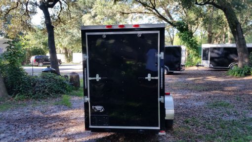 5x10 SA Trailer - Black, Ramp, Side Door, Side Vents, Extra Height