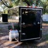 5x10 SA Trailer - Black, Ramp, Side Door, Side Vents, Extra Height