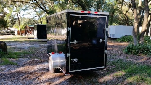 5x10 SA Trailer - Black, Ramp, Side Door, Side Vents, Extra Height