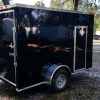 5x10 SA Trailer - Black, Ramp, Side Door, Side Vents, Extra Height