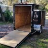 5x10 SA Trailer - Black, Ramp, Side Door, Side Vents, Extra Height