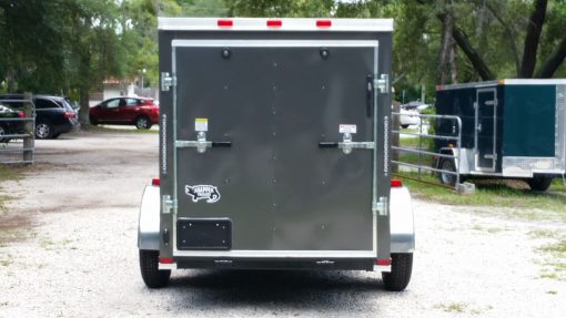 5x10 SA Trailer - Charcoal Grey, Ramp, Side Door, Roof Vent