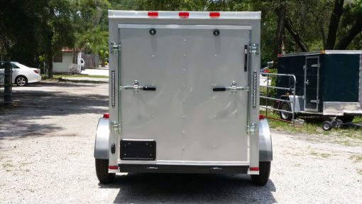 5x10 SA Trailer - Silver Frost, Ramp, Side Door, Roof Vent