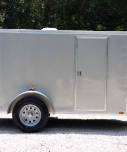 5x10 SA Trailer - Silver Frost, Ramp, Side Door, Roof Vent