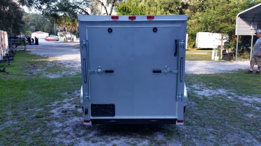 5x10 SA Trailer - Silver Frost, Ramp, Side Door, Side Vents