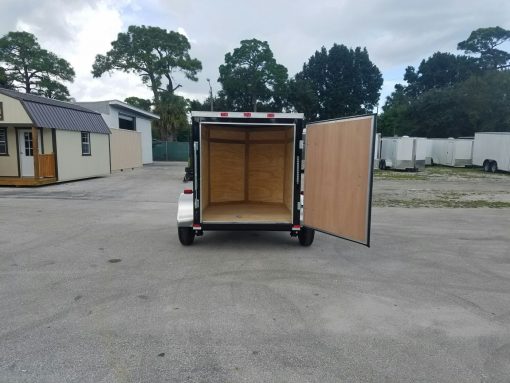 5x6 SA Trailer - Black, Barn Door, Side Vents