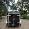 5x8 SA Trailer - Black, Barn Doors, Side Door, Side Vents