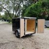 5x8 SA Trailer - Black, Barn Doors, Side Door, Side Vents